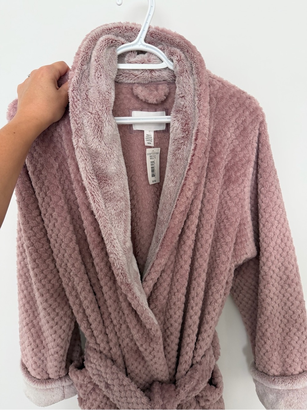Carole Hochman Plush Collar Robe in Dusty Rose - NEW